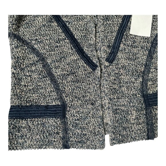 Nic + Zoe My Darling Marled V-Neck Dark Indigo Jacket PP (X-Small) - Picture 4 of 15